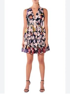 Endless Rose | Dresses | Nwt Sold Out Endless Rose Strapless Floral  Embroidered Mini Dress In Red | Poshmark